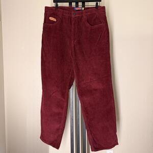 Empyre Baggy Fit Corduroy Skate Pants Burgundy Men's 36 L